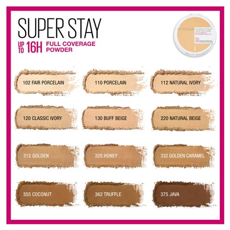 maybelline 24 hour superstay powder foundation|maybelline full coverage foundation shades.